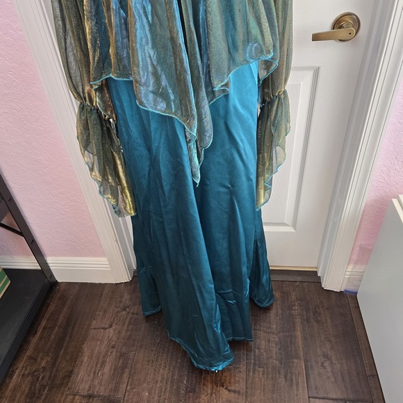 In Character Costumes Greek Medusa Costume Women's Size 3XL Teal Satin Cosplay - Picture 4 of 12